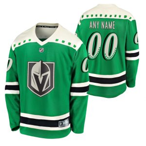 Vegas Golden Knights Trikot Benutzerdefinierte 2021 St Patricks Day Grün Breakaway Men